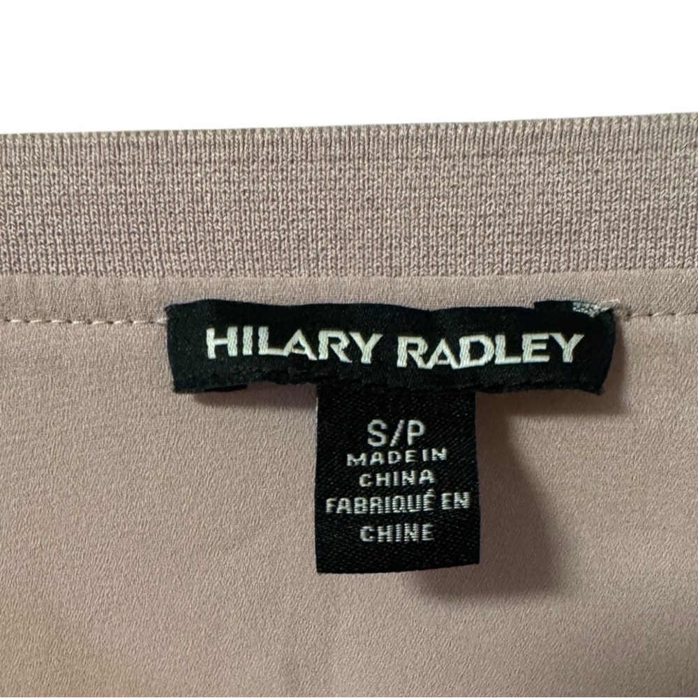 Hilary Radley Women’s Double Layer Short Sleeve Blouse Pink Small Flowy Summer - Picture 4 of 5